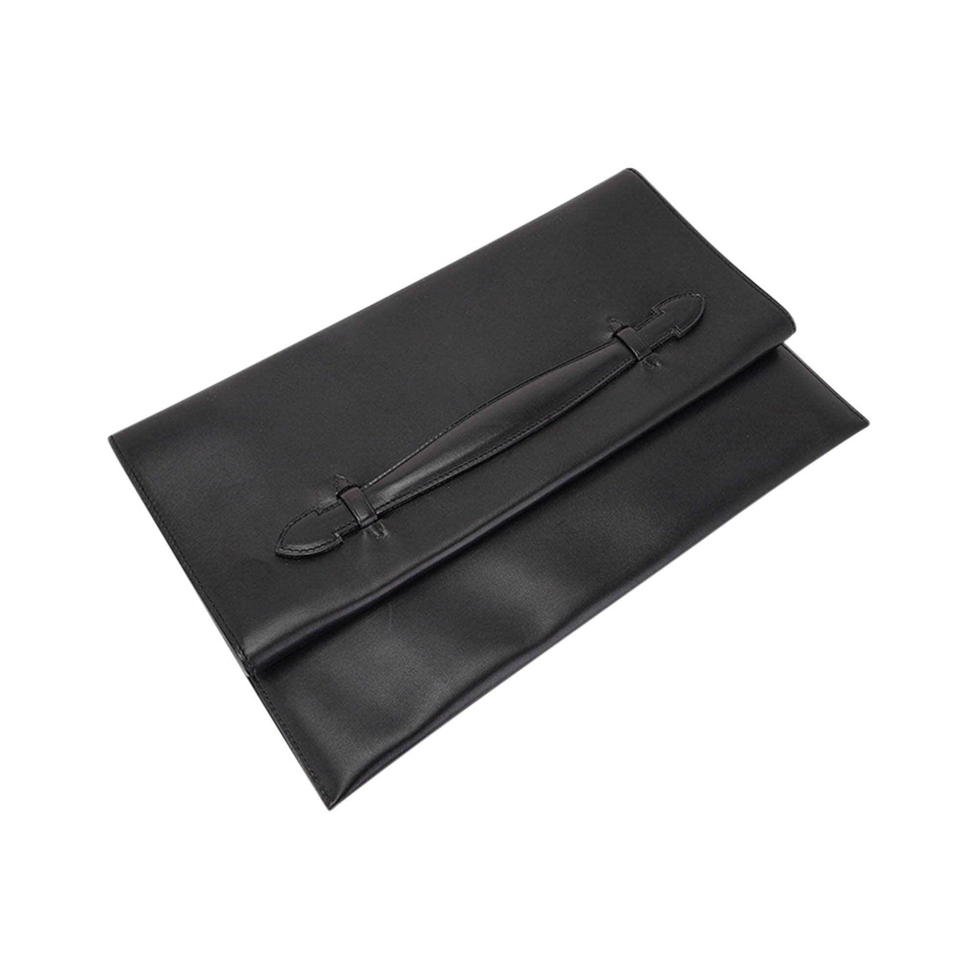 Piplat Clutch Bag Black Evercolor Leather