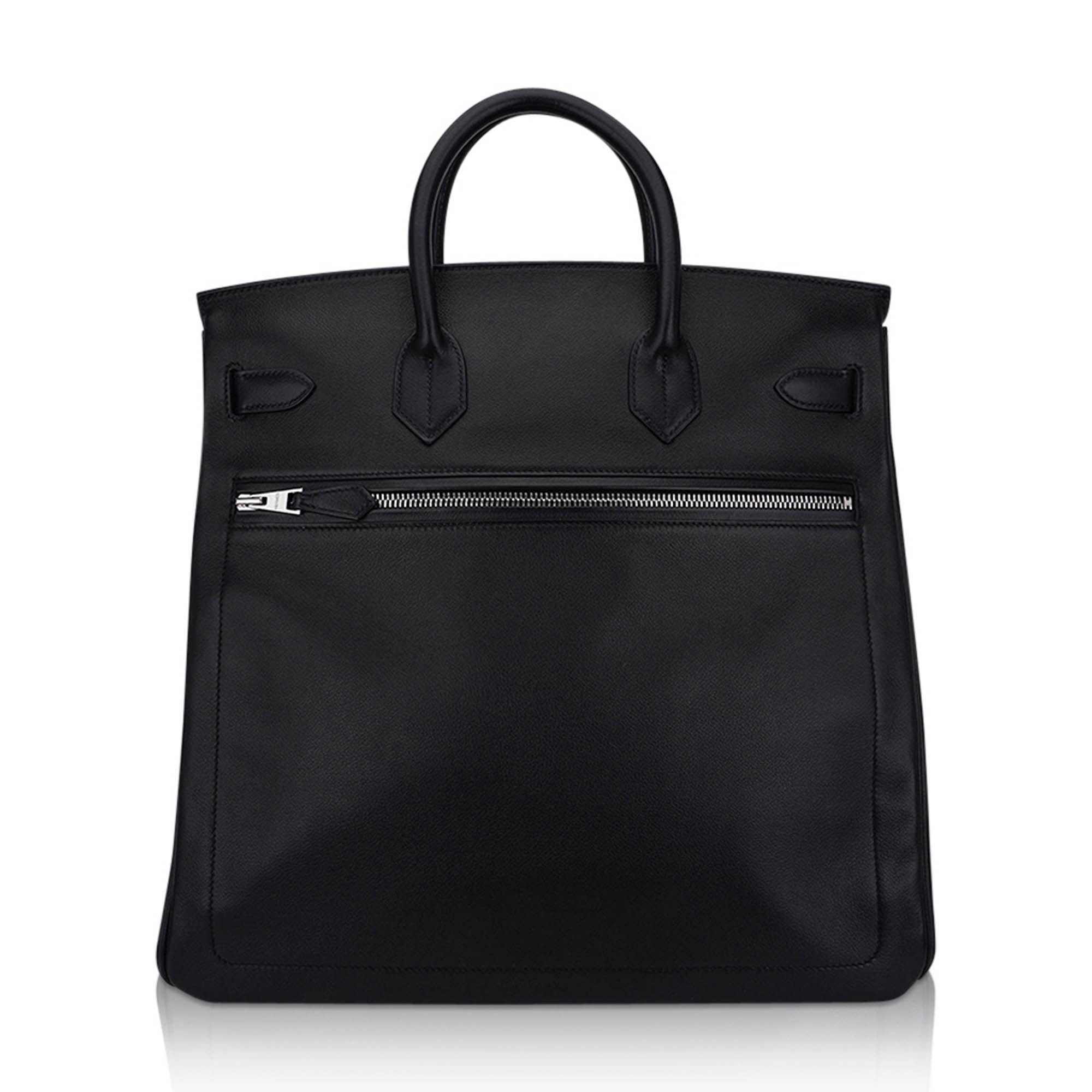 Limited Edition HAC Rock Birkin 40 Bag Black Volupto Leather with Palladium Hardware