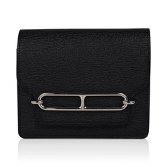 Roulis Slim Wallet Belt Bag Black Palladium Chevre