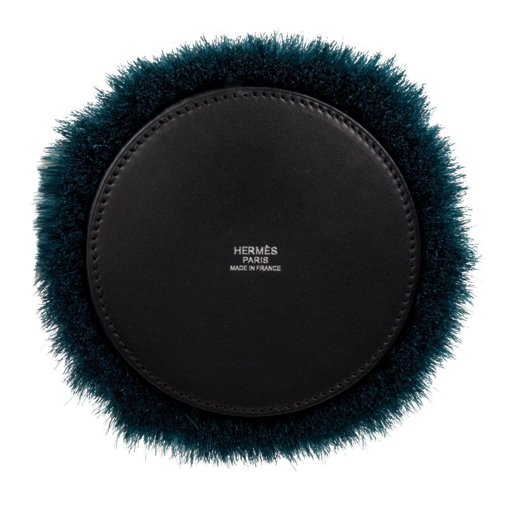 Toupet Bag Fringed Horse Hair Vert Fonce Black Evercalf