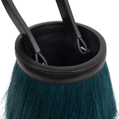 Toupet Bag Fringed Horse Hair Vert Fonce Black Evercalf