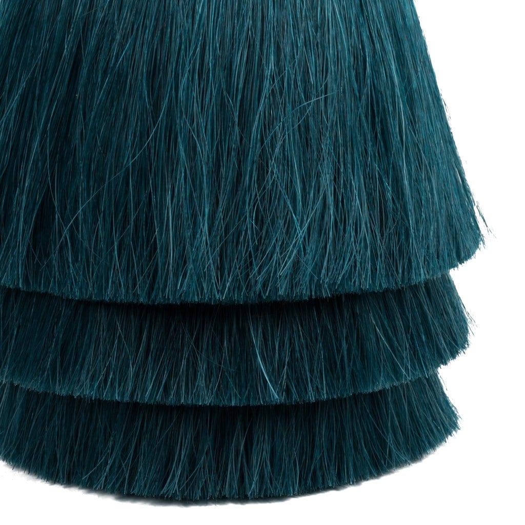 Toupet Bag Fringed Horse Hair Vert Fonce Black Evercalf