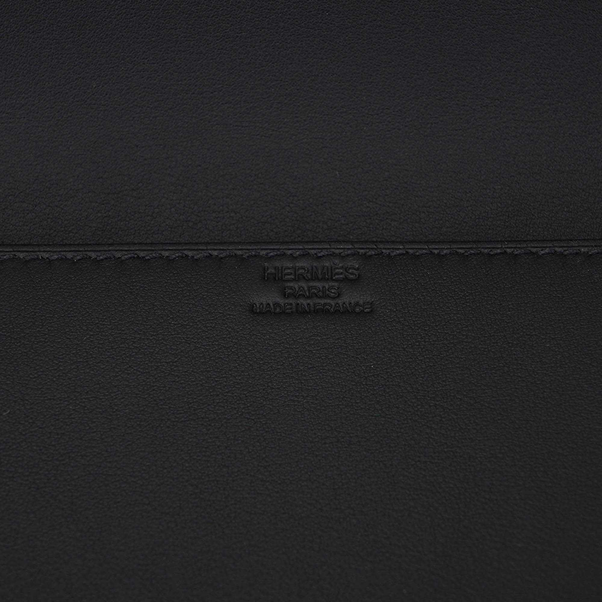 Shadow Birkin Clutch Bag Black Swift Leather