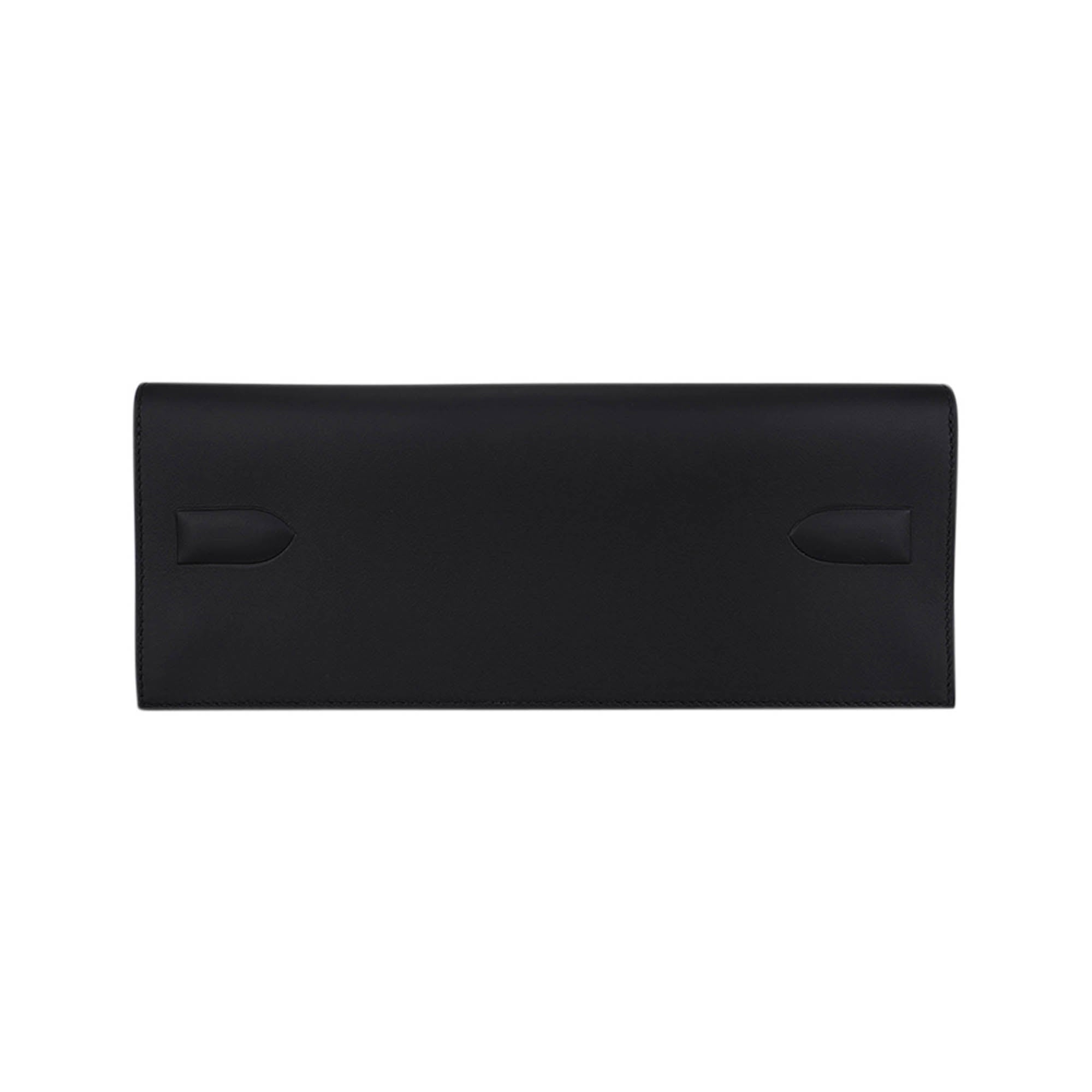 Shadow Birkin Clutch Bag Black Swift Leather