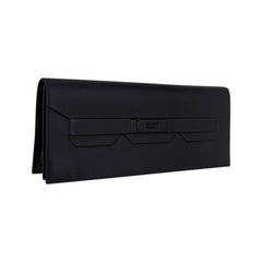 Shadow Birkin Clutch Bag Black Swift Leather