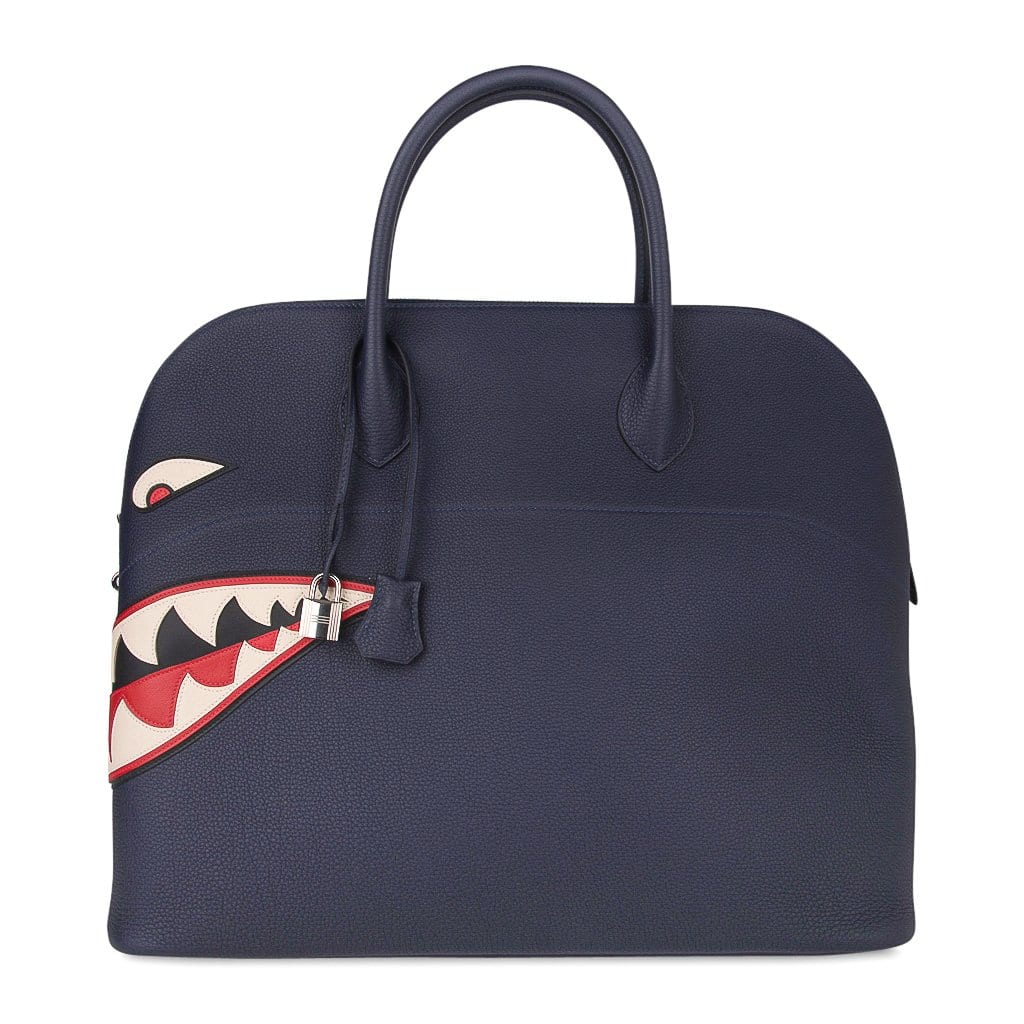 Limited Edition Bolide 40 Bag Runway Shark Monster Blue Indigo