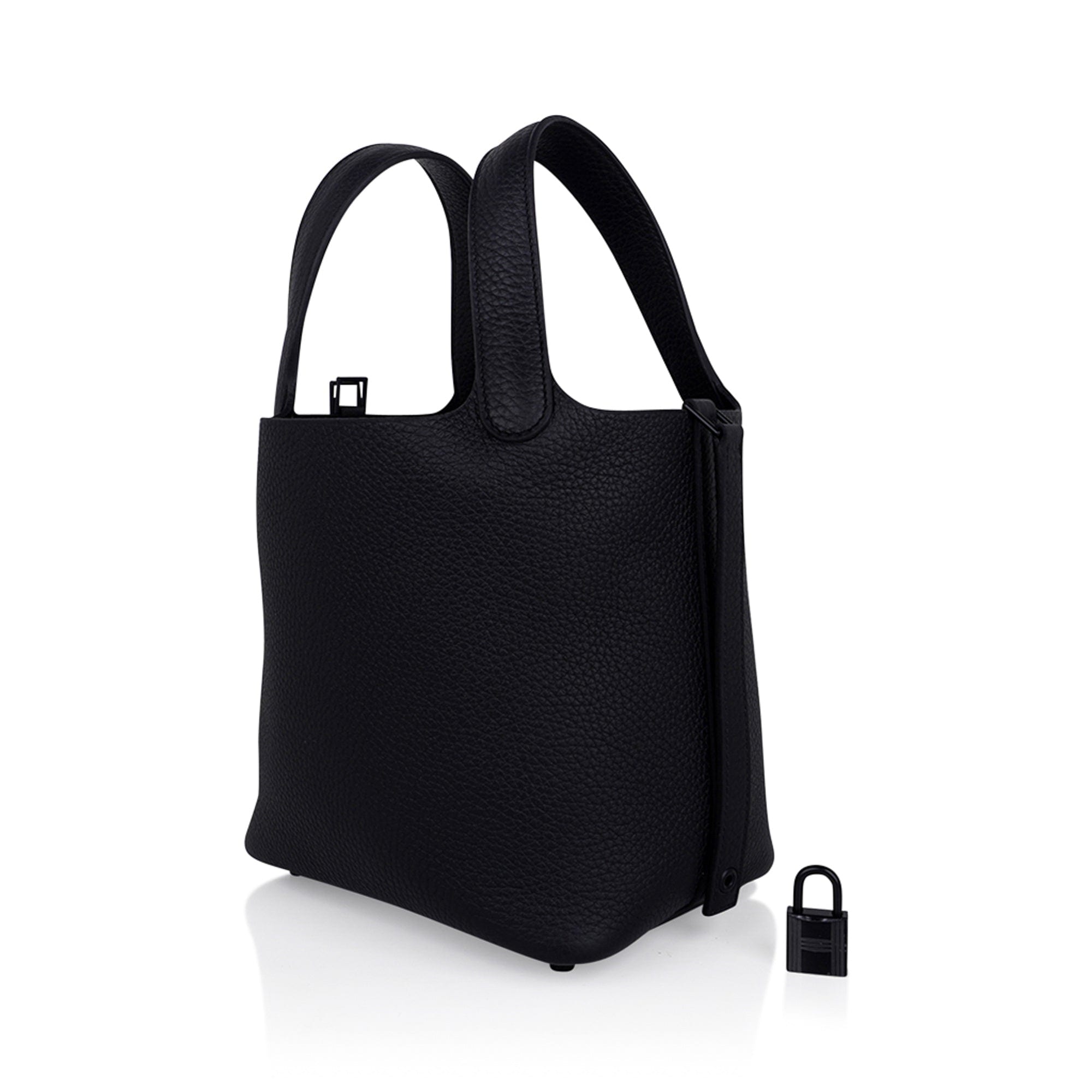 So Black Picotin Lock 18 Tote Bag Limited Edition