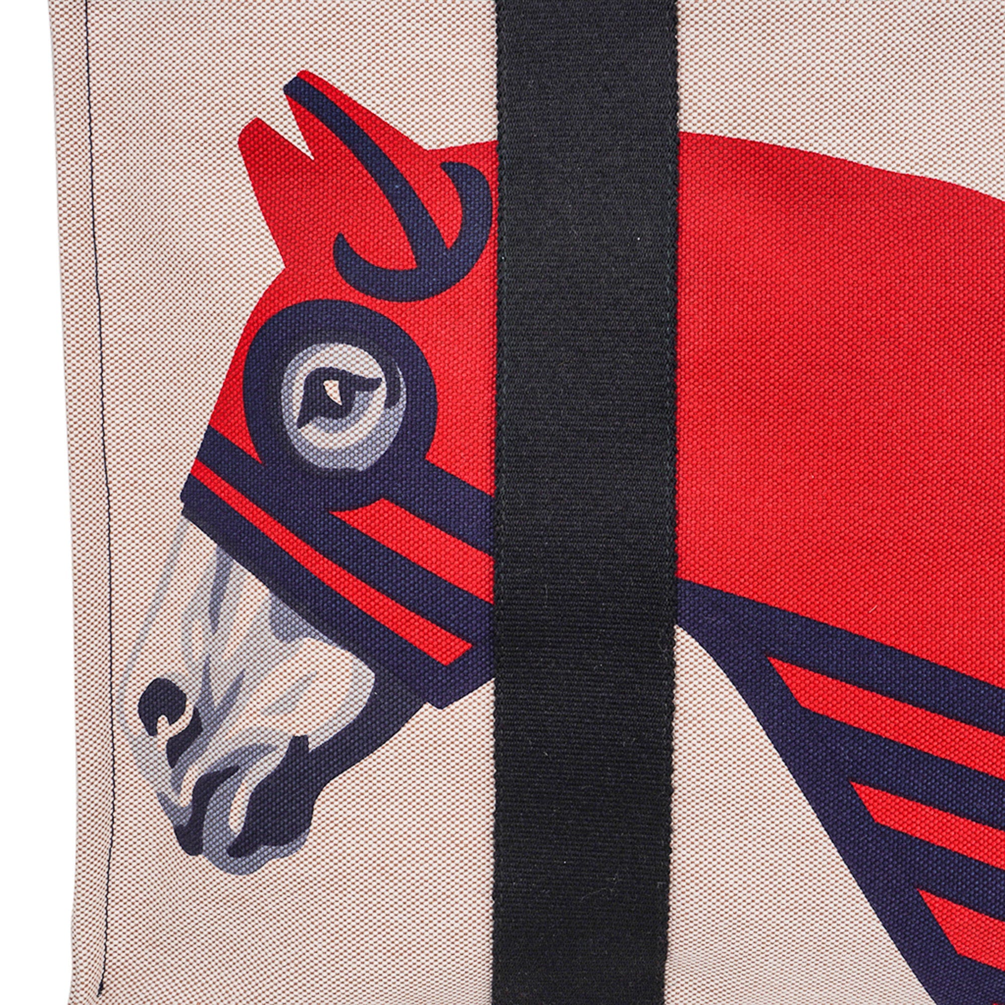 Beach Tote Bag Escale a La Plage Horse Motif