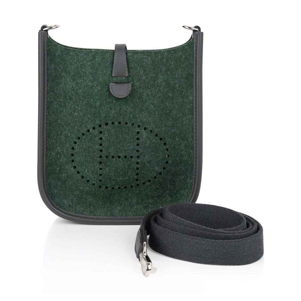 Evelyne TPM Bag Vert Anglais Feutre Vert Cypress Swift Leather Trim