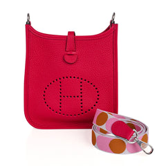 Mini Evelyne III TPM Bag Framboise Flipperball Strap with Palladium Hardware