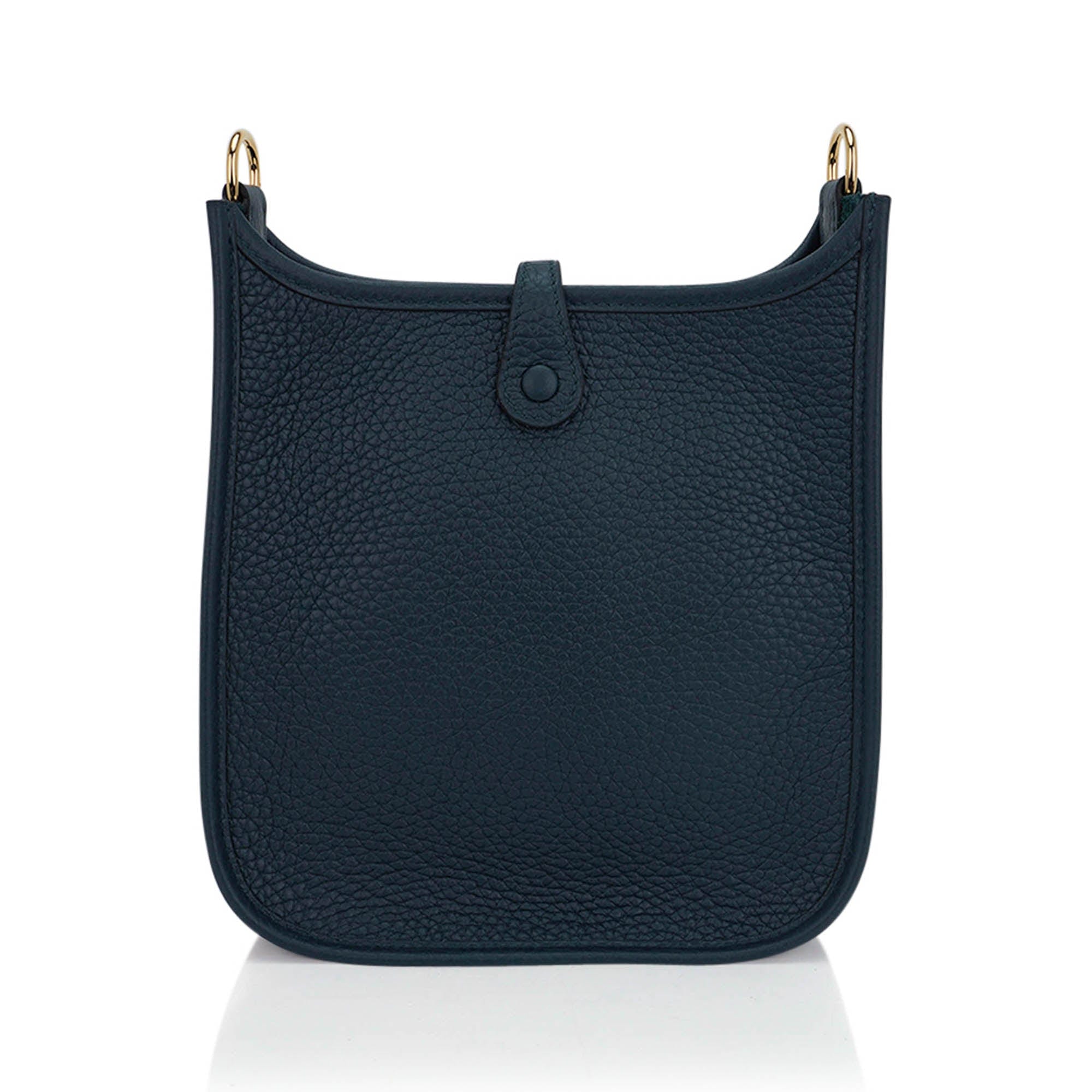Mini Evelyne III TPM Crossbody Bag Vert Rousseau Clemence with Gold