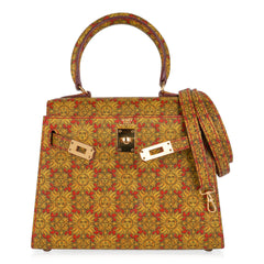 Vintage Mini Kelly 20 Bag Sellier Soleil Box Leather with Gold Hardware