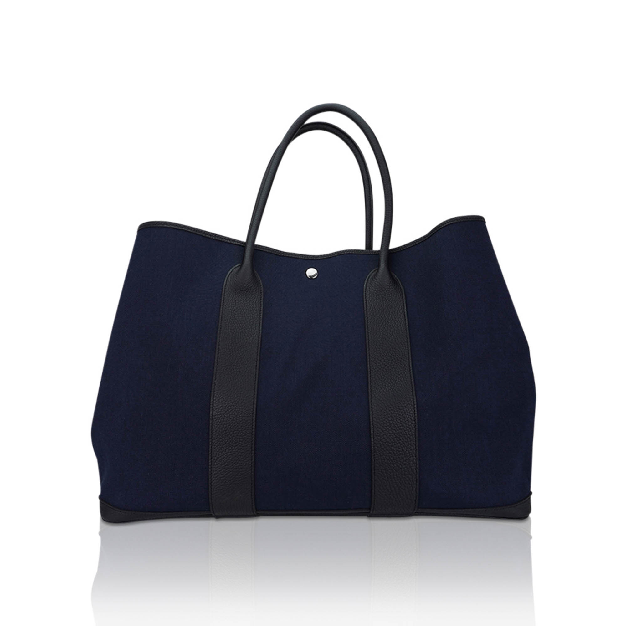 Garden Party Voyage 49 Bag Marine Canvas Black Vache Country Leather