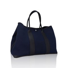 Garden Party Voyage 49 Bag Marine Canvas Black Vache Country Leather