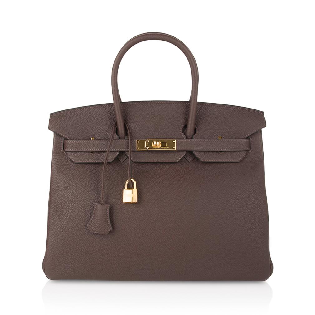 Birkin 35 Bag Chocolate Togo Gold Hardware