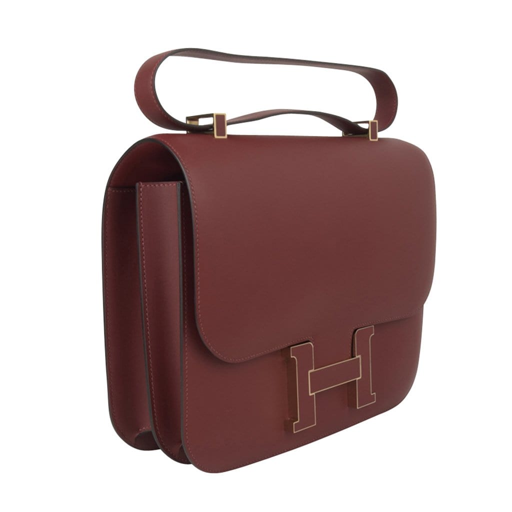Limited Edition Constance Cartable Bag Rouge H Sombrero Leather