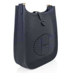 Evelyne TPM Bag Blue Nuit Clemence Leather Gold Hardware