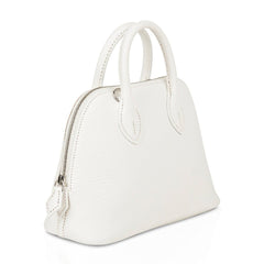 Bolide 1923 Mini Bag White Chevre Leather Palladium Hardware