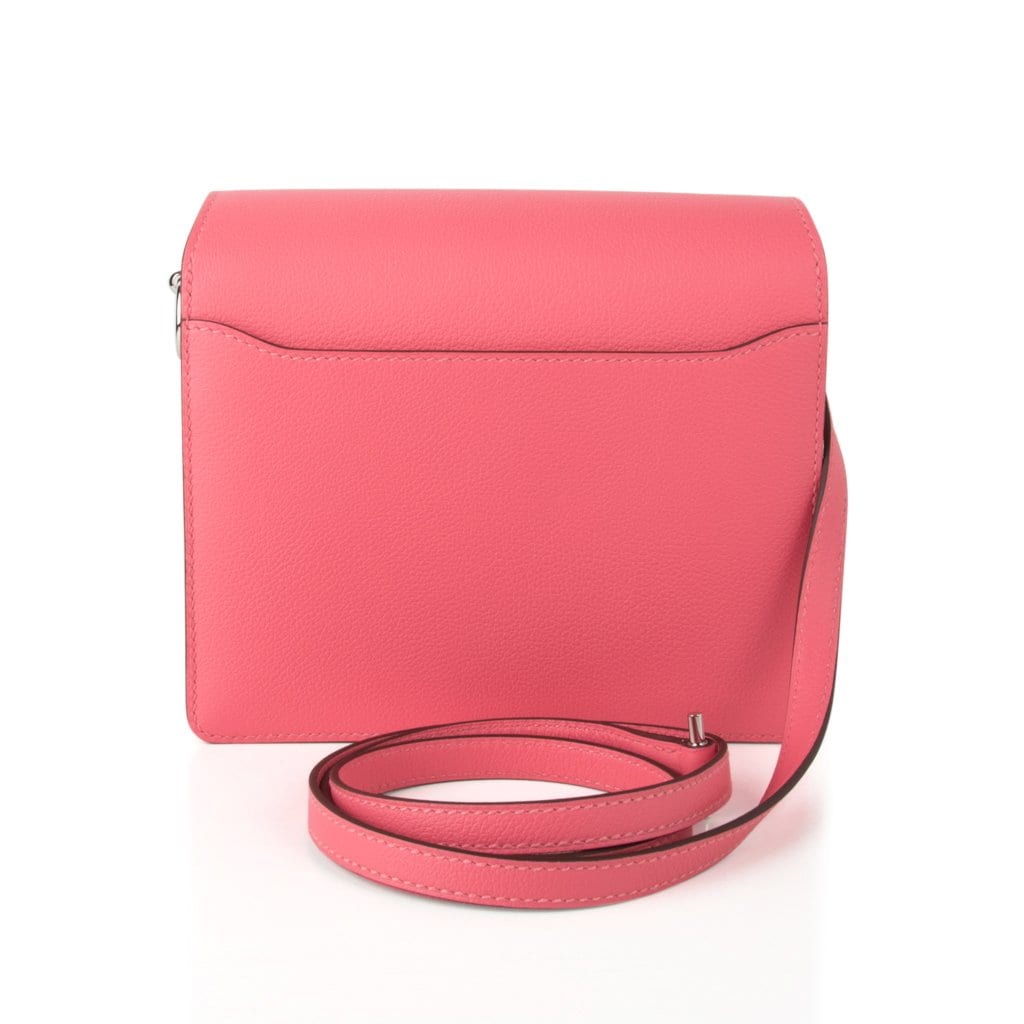 Mini Roulis Bag Rose Azalee Pink (Convertible Shoulder to Crossbody)