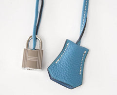 Birkin 30 Bag Toile Blue Jean Togo Leather Palladium