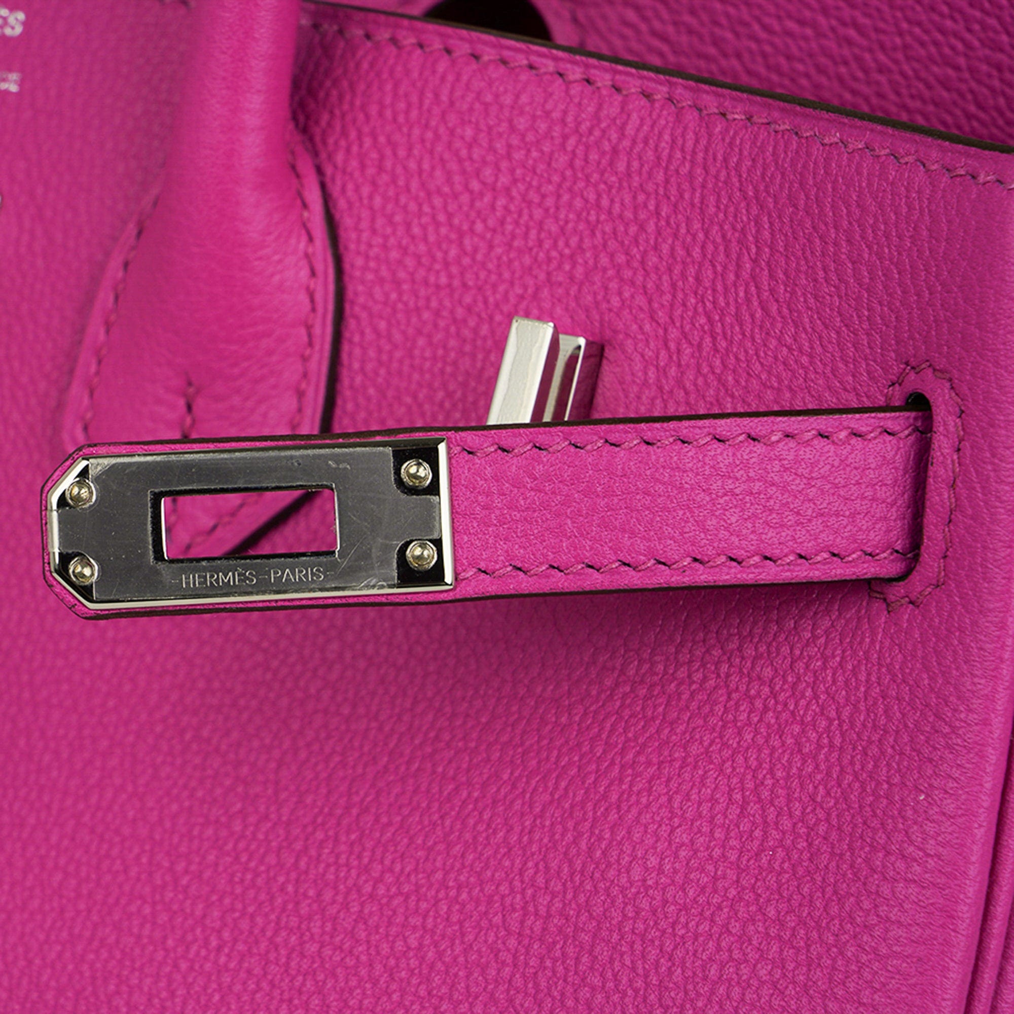 Verso Birkin 25 Bag Magnolia Capucine Togo Leather with Palladium Hardware