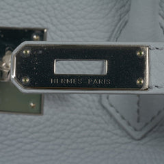 Birkin 35 Bag Blue Bleu Pale Togo Palladium Hardware