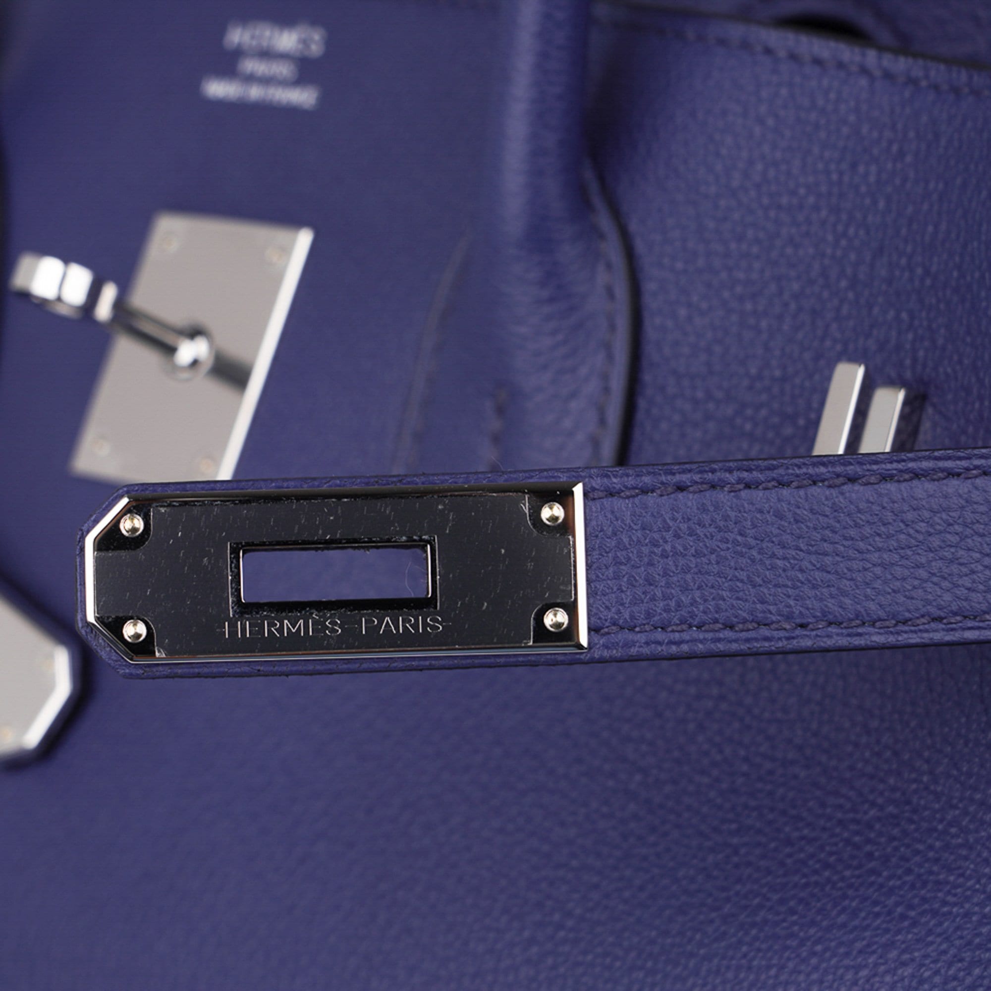 Limited Edition Birkin 35 Bag Blue Sapphire Taurillon Novillo Leather & Toile Sea Surf & Fun