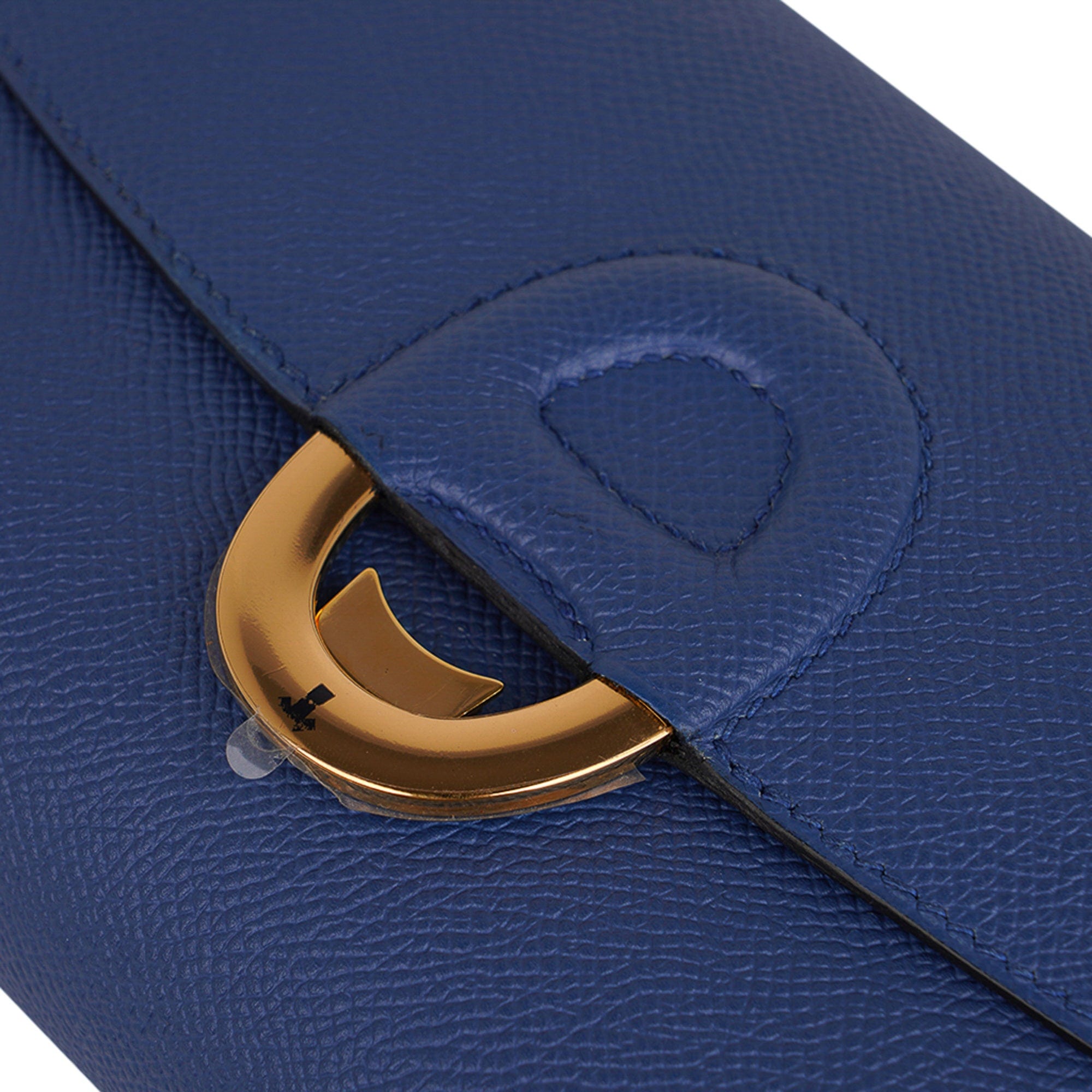 Cherche Midi 22 Blue Agate Gold Hardware Epsom Leather Clutch Limited EditionBag