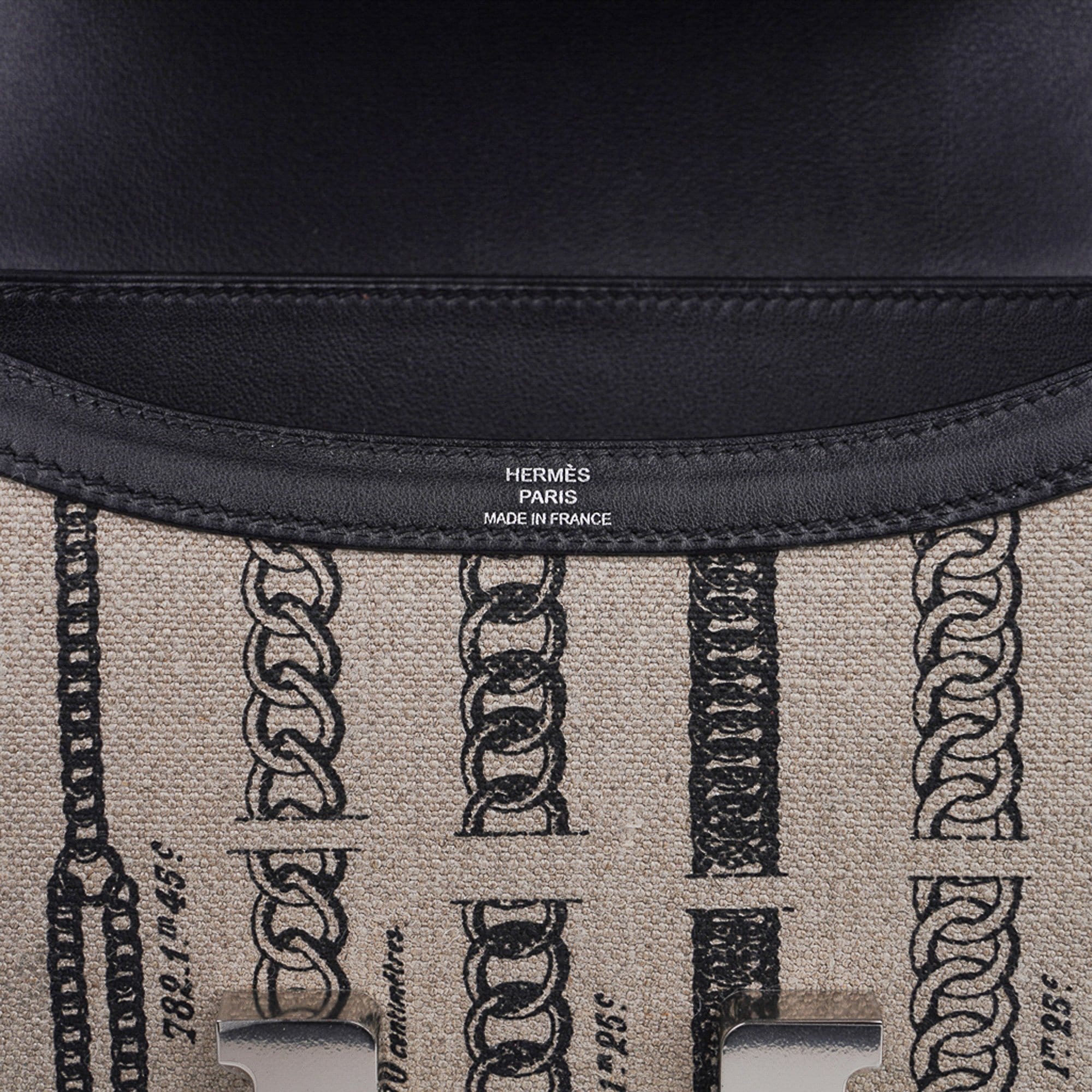 Constance 24 Bag De Camp Dechainee Toile and Black Swift Leather