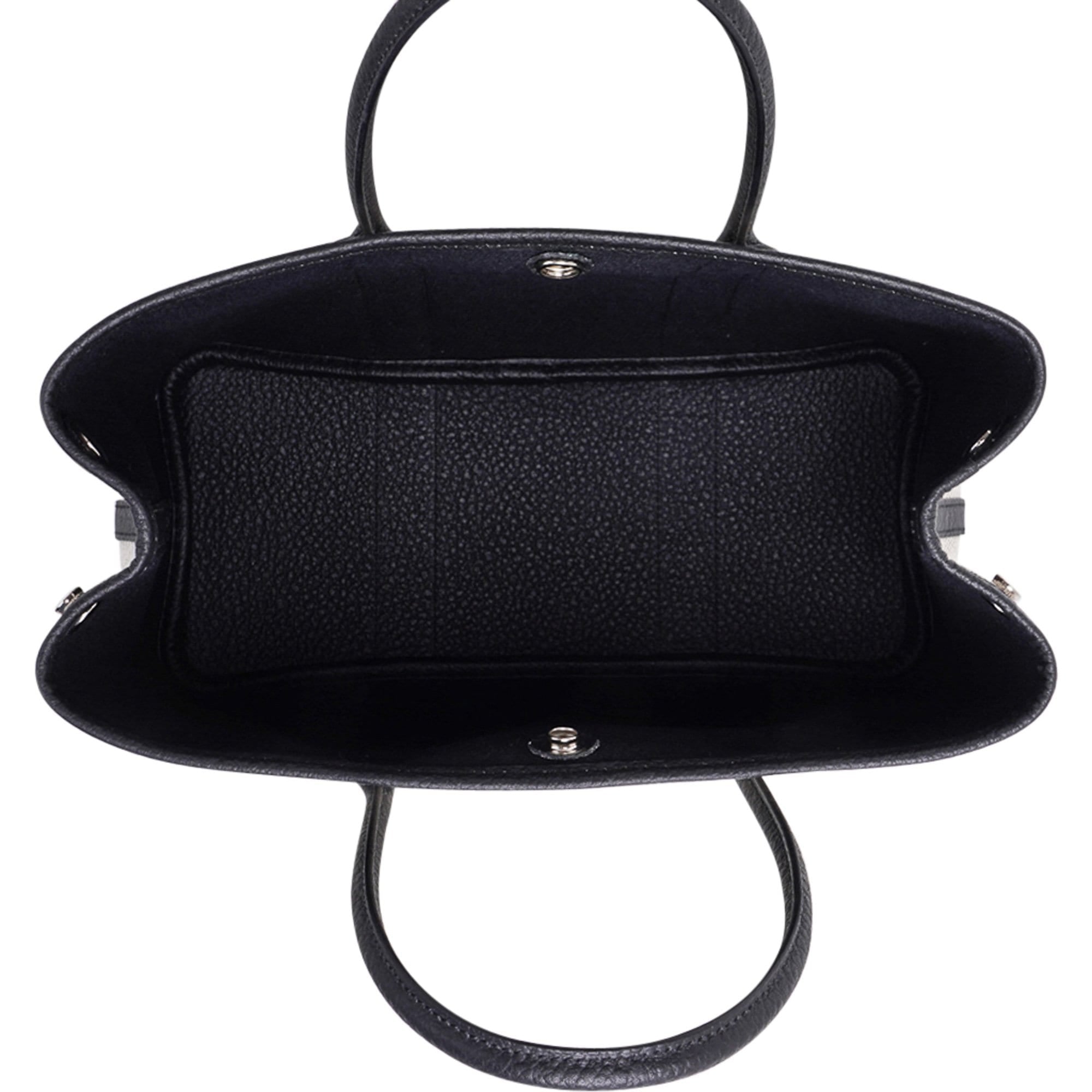 Bag Garden Party 30 Criss Cross Toile / Black Vache Country Leather
