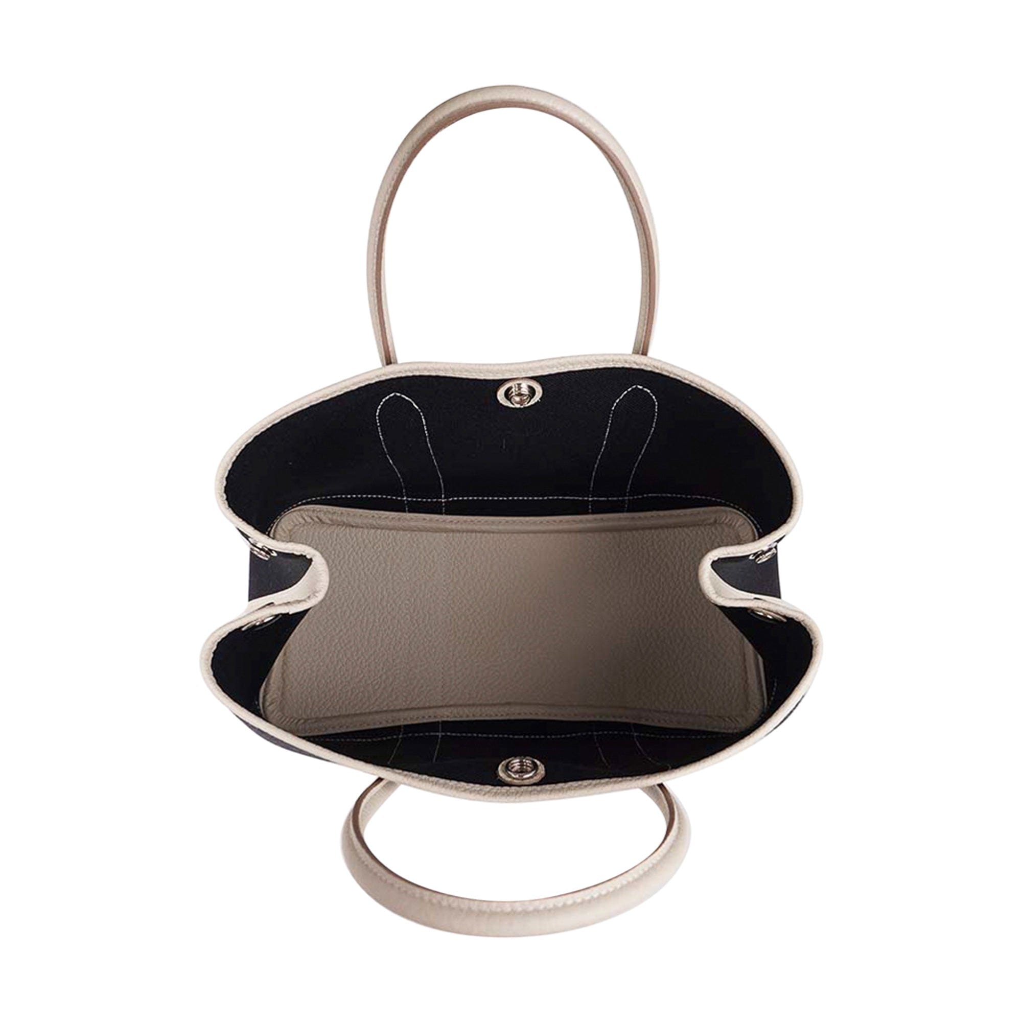 Bag Garden Party 30 Bag Black Canvas / Craie Negonda Leather Palladium