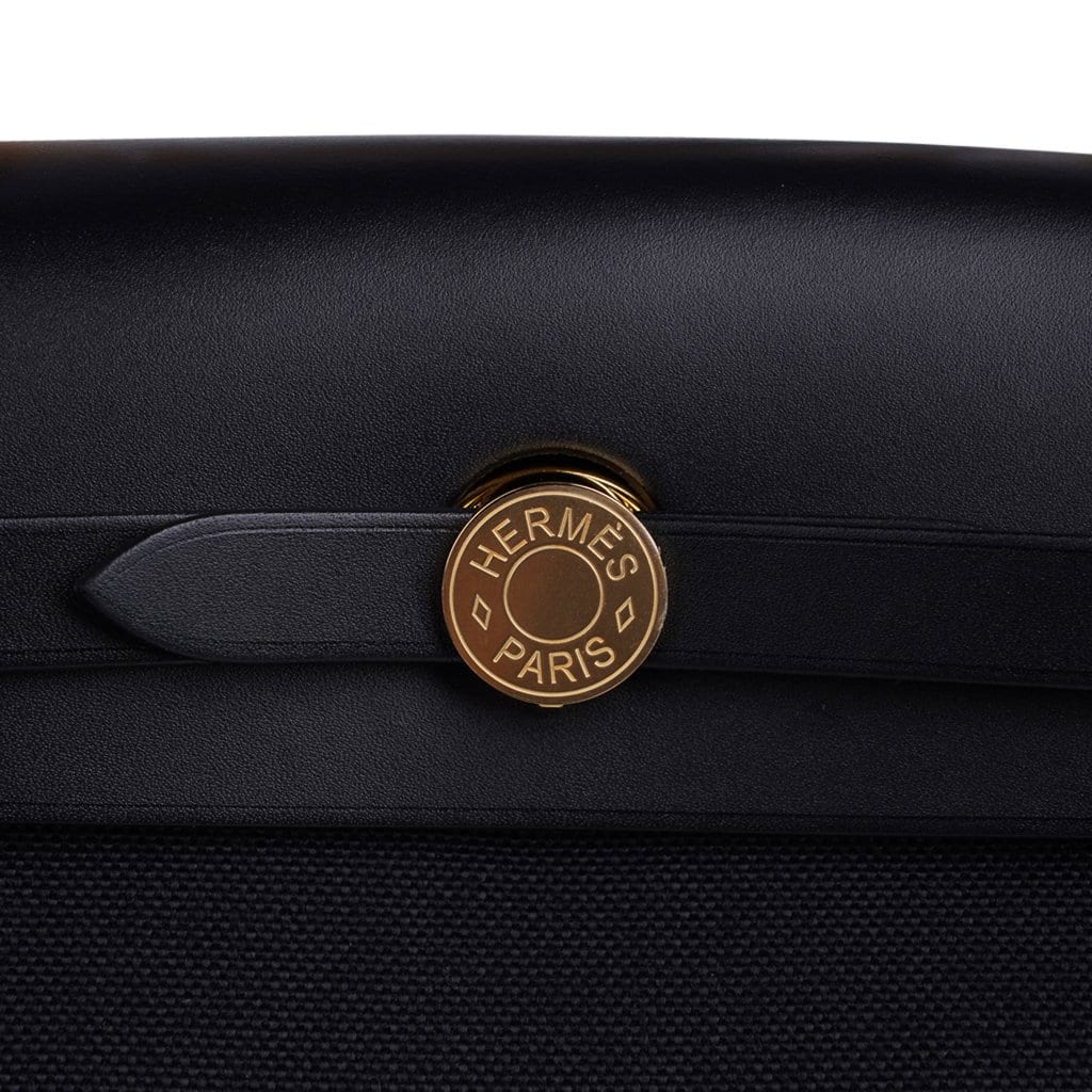 Herbag Zip Black on Black 31 Officier Canvas / Vache Hunter Leather