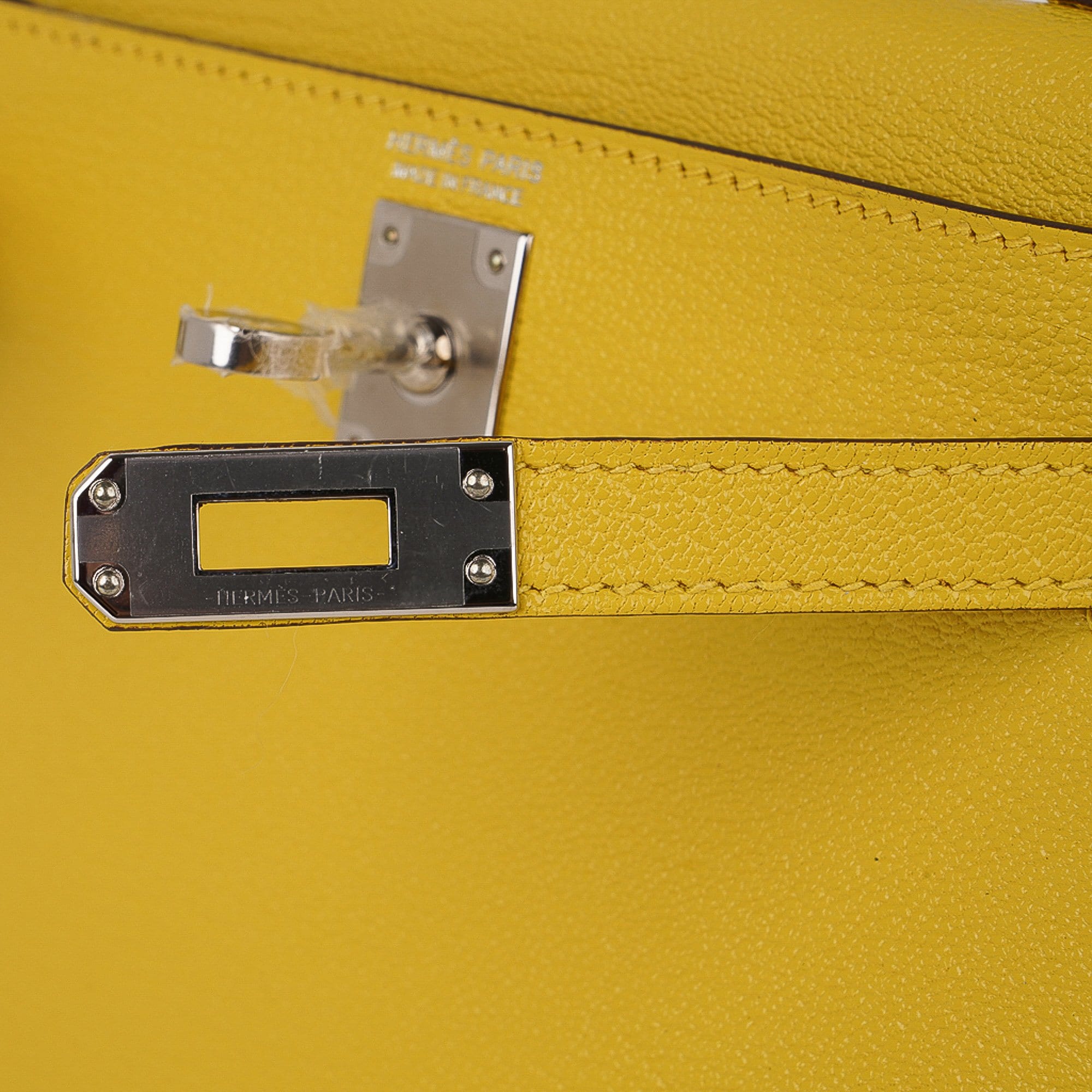 Verso Mini Kelly 20 Bag Sellier Jaune de Naples & Gold Chevre Leather with Palladium Hardware