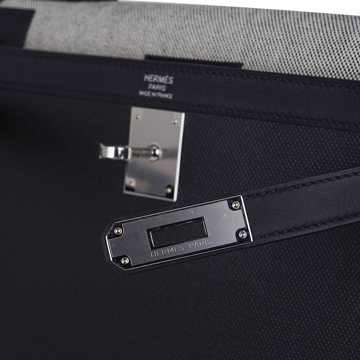 Kelly 32 Sellier Bag Toile H Berline & Plume Swift Leather with Palladium Hardware