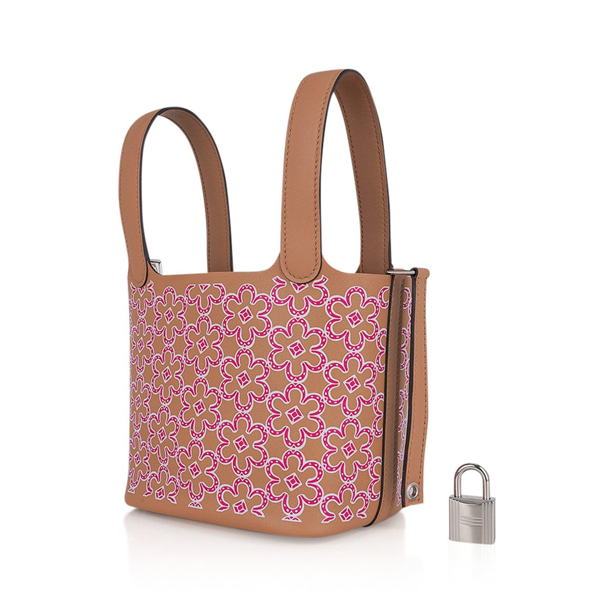 Picotin Lock 14 Micro Lucky Daisy Bag Chai with Rose Palladium Hardware