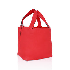Picotin Lock 18 Rose Mexico Bag with Palladium Hardware