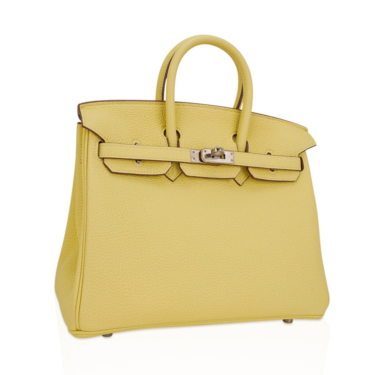 Birkin 25 Bag Jaune Poussin Togo Leather with Palladium Hardware