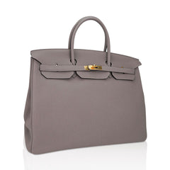 Birkin 40 Gris Asphalte Bag Gold Hardware Togo Leather