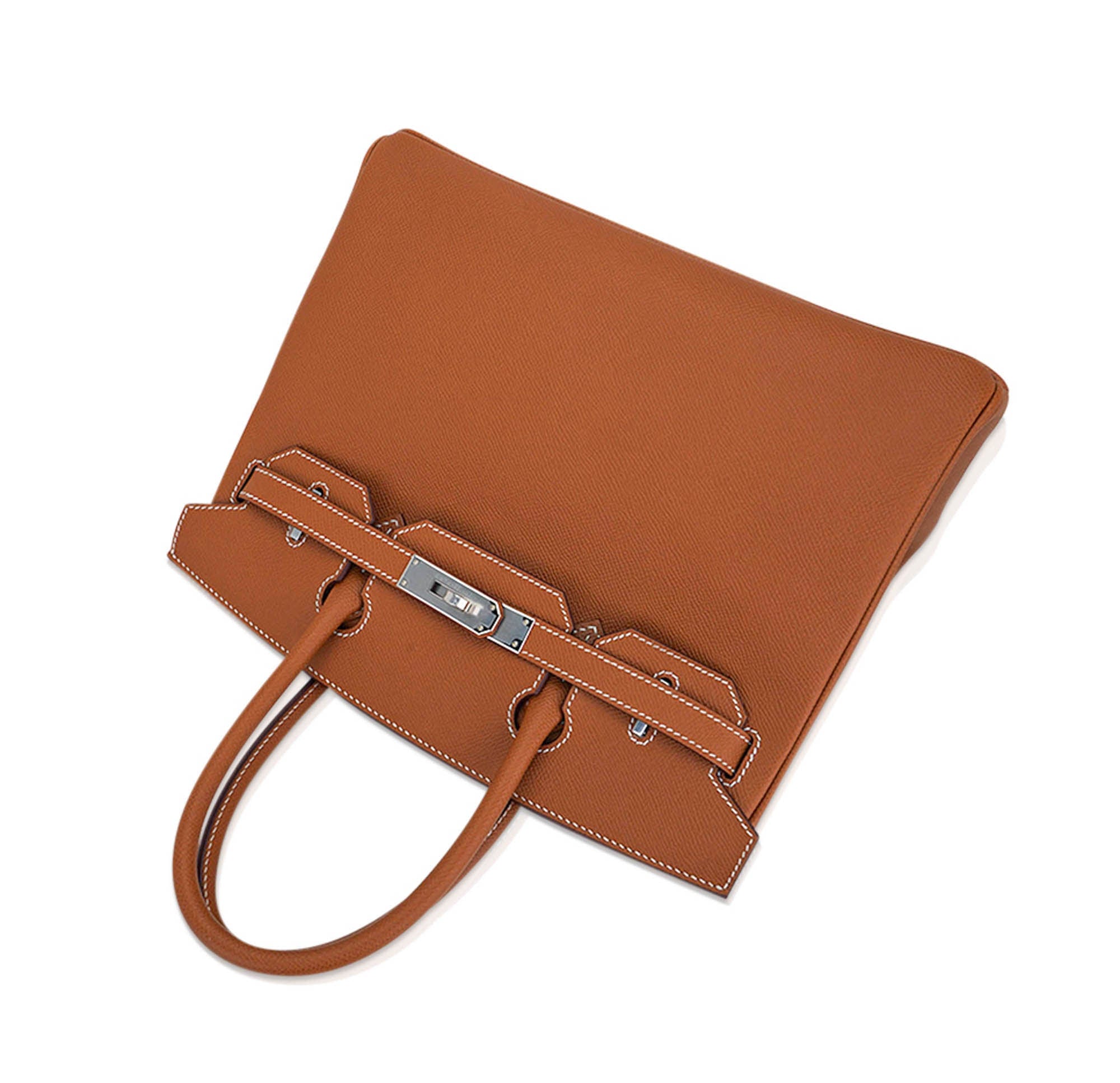 Birkin 30 Bag Gold Epsom Leather with Palladium Hardware