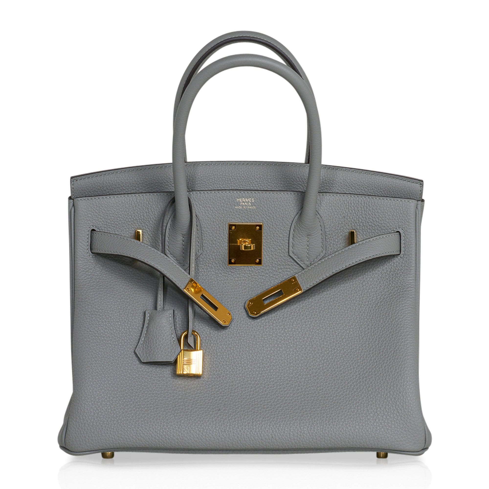 Birkin 30 Bag Gris Mouette Gold Hardware Togo Leather