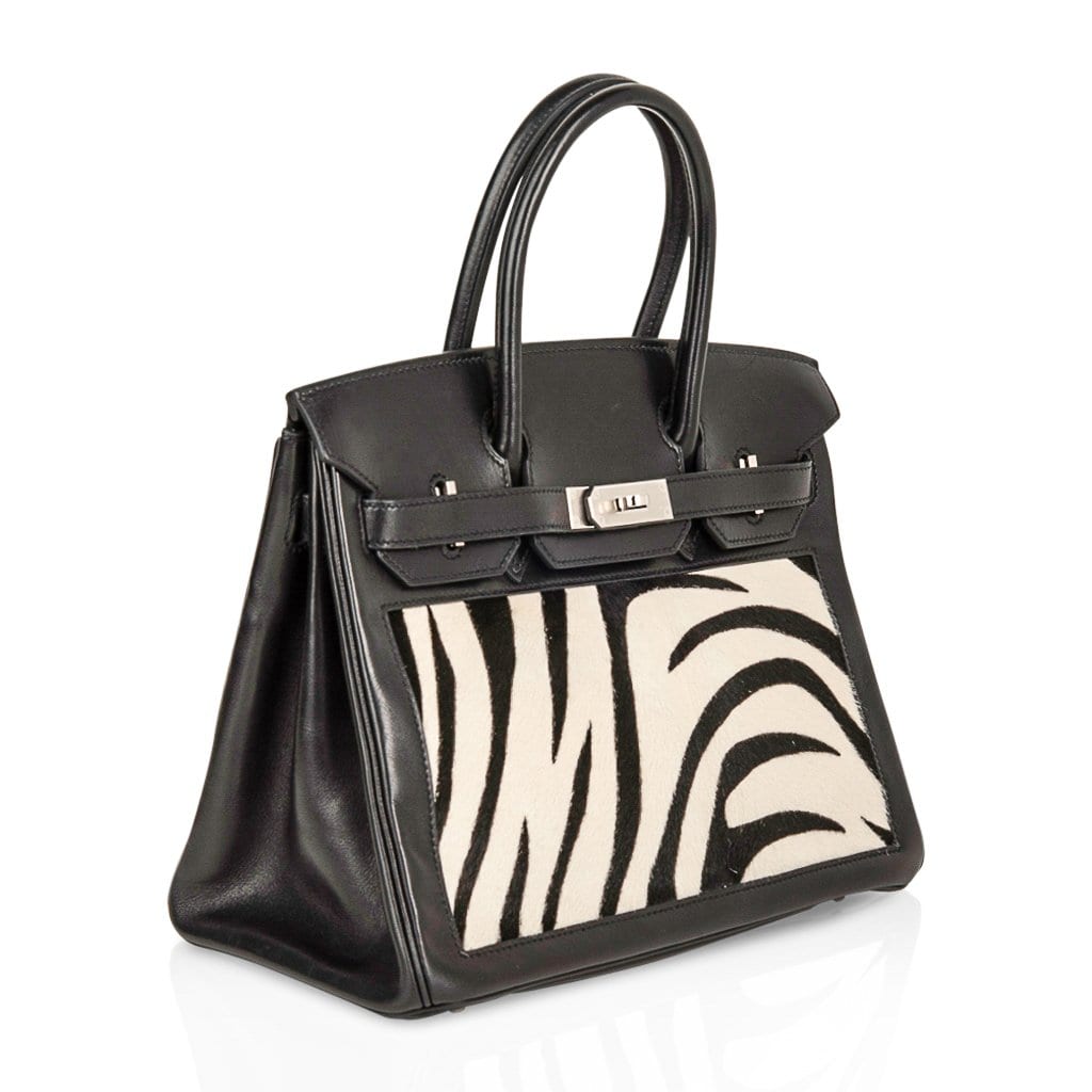 Birkin 30 Bag Vintage Zebra Print Pony Limited Edition Very Rare