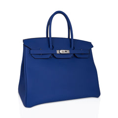 Birkin 35 Bag Blue de France Togo Leather with Palladium Hardware
