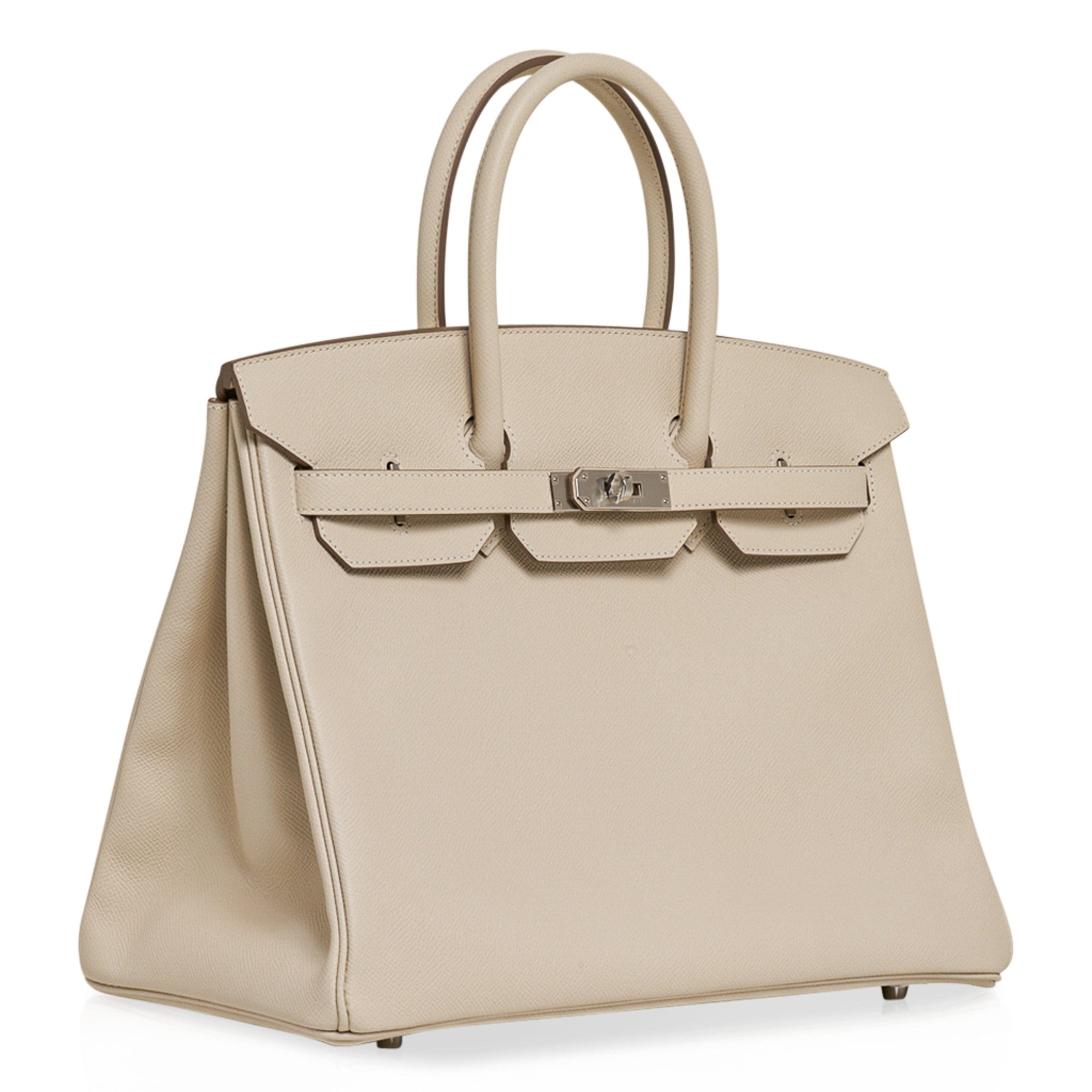 Birkin 35 Bag Craie Epsom Palladium Hardware