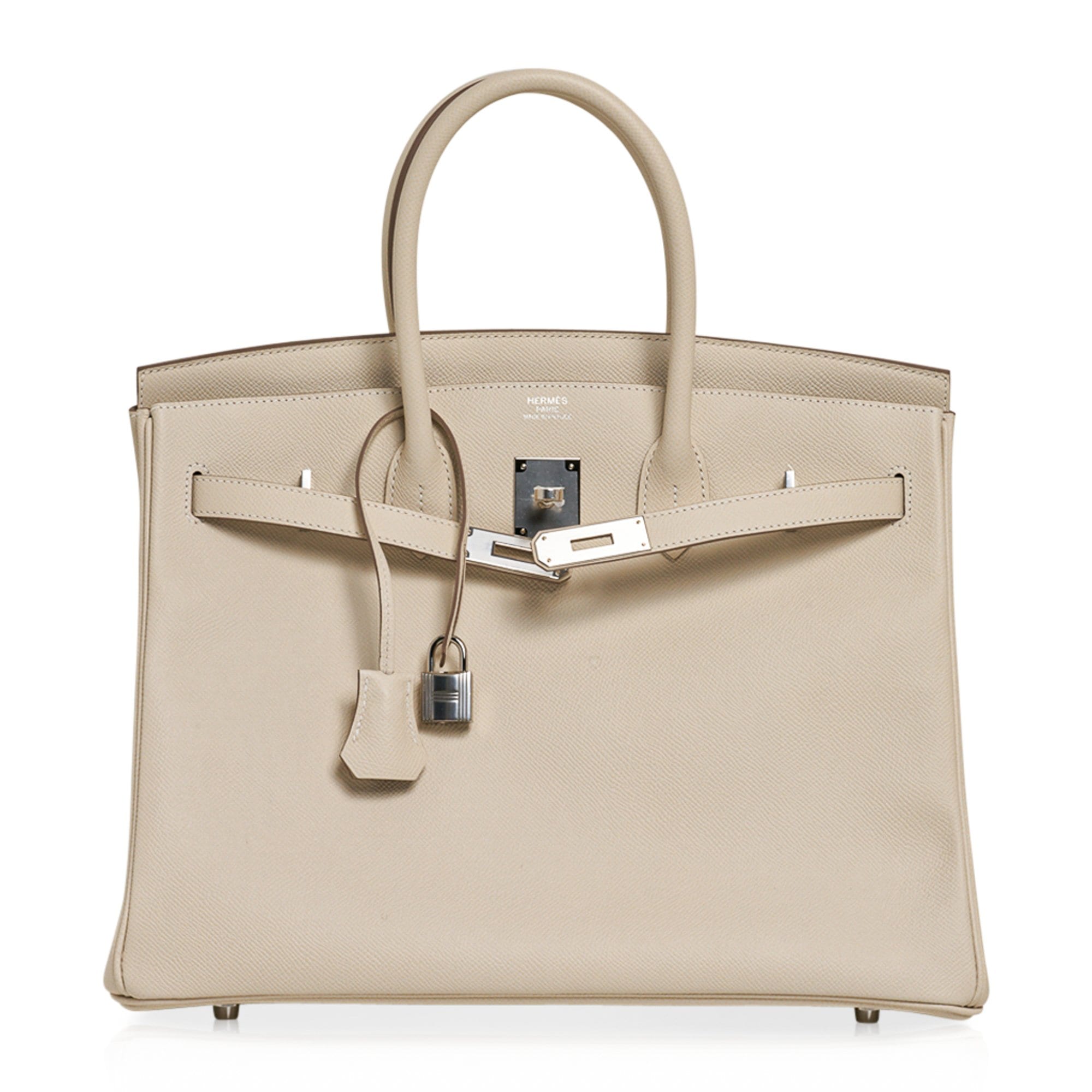 Birkin 35 Bag Craie Epsom Palladium Hardware