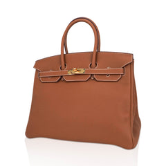 Birkin 35 Bag Gold Togo Leather with Gold Hardware