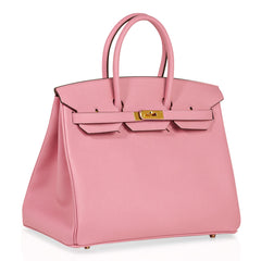 Birkin HSS 35 Bag Rose Confetti / Rubis Gold Hardware Epsom Leather