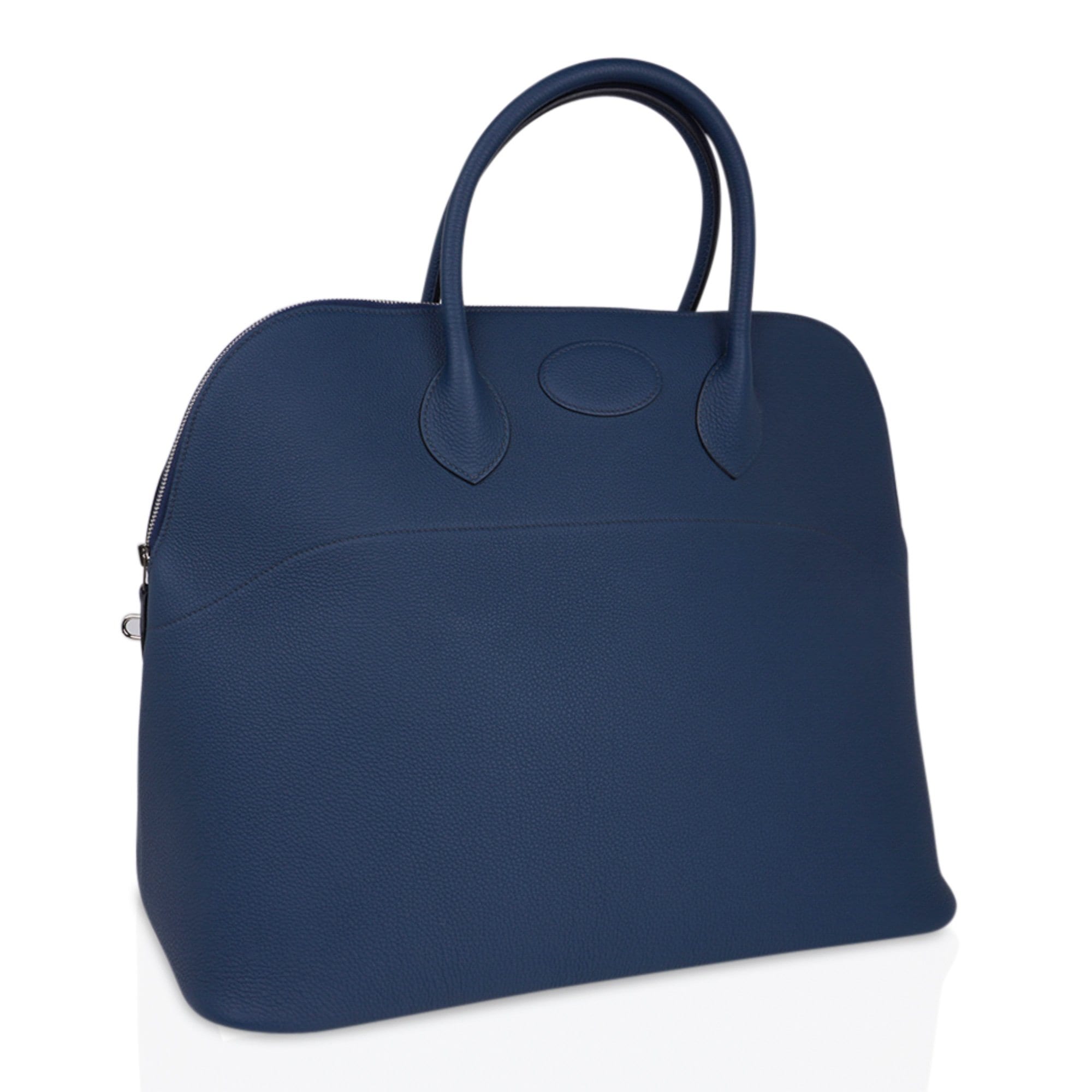 Bolide 45 Bag Blue de Prusse Togo Leather with Palladium Hardware