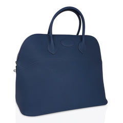 Bolide 45 Bag Blue de Prusse Togo Leather with Palladium Hardware