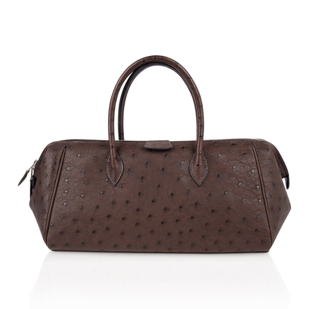 Limited Edition Bombay 27 Bag Marron Fonce Ostrich Small Model