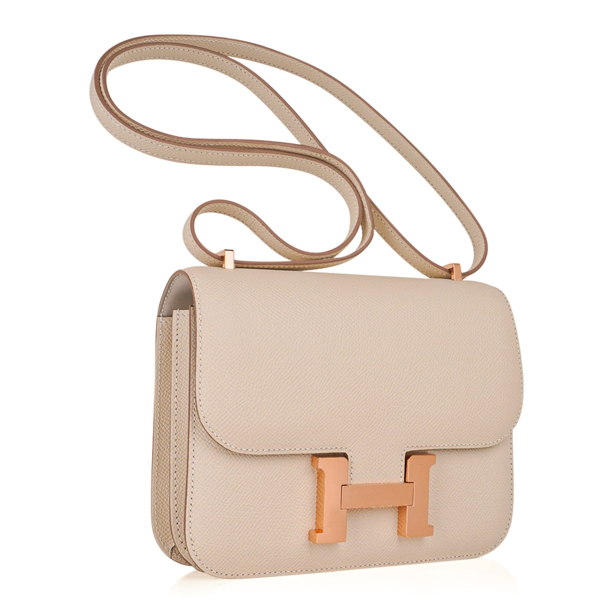 Constance HSS 18 Bag Craie / Gris Perle Rose Gold Hardware
